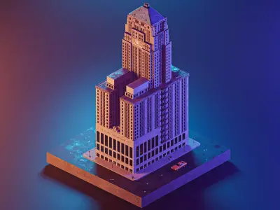  Wayne Tower - Batman Begins 3D model