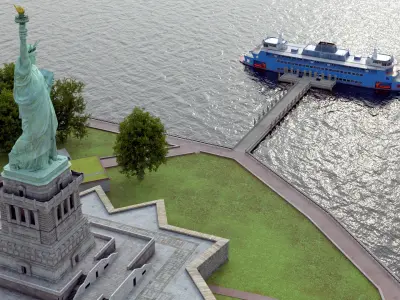  River Passenger Ferry with Boat Pier 