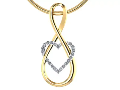 Heart love pendant 3D print model  3D print model