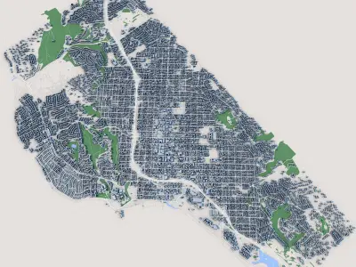 Santa Barbara City California 3D model