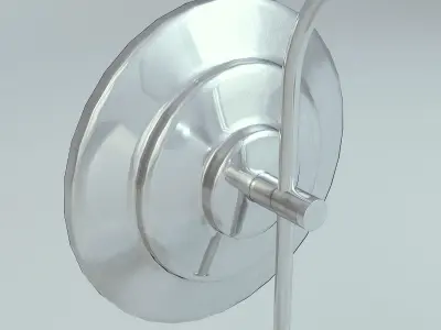 Wall Lamp Single White 1 3D model