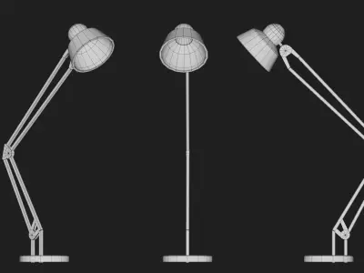 table lamp Low-poly 3D model 24