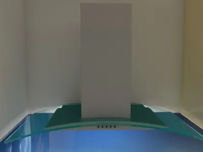 Wooden kitchen furniture and appliances Low-poly 3D model