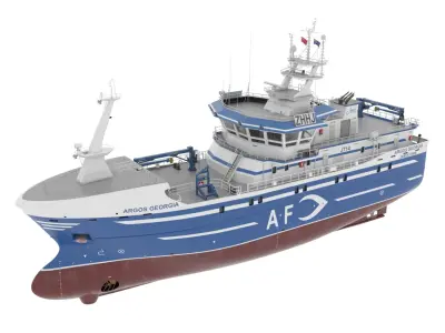  Argos Georgia Deep Sea Longliner Rigged for Cinema 4D 