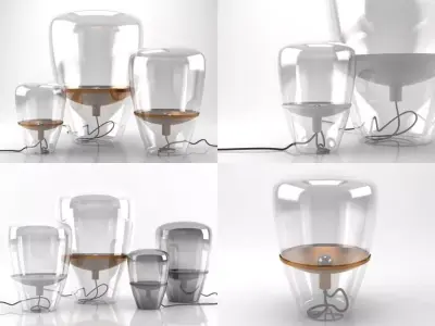 Balloons three glass mugs with liquid inside 3D model