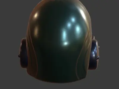 Gas mask helmet 3d model scifi Low-poly  Low-poly 3D model 243