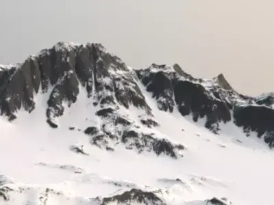 Snowy Mountain Terrain 3D model