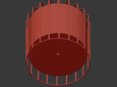 Sprocket 9 Light Matte Gold Pendant 3D model