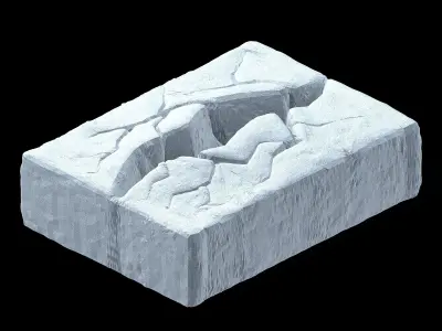 Planet - Ice Cliff 03 3D model