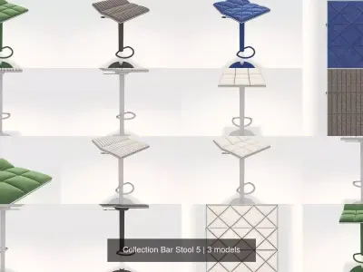 Collection Bar Stool 5 3D Model Pack