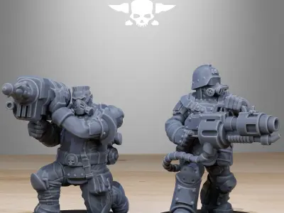 GrimGuard Armored Squad 3D print model