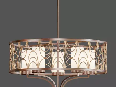 Cirrine Collection 5 Light Antique Bronze  3D model