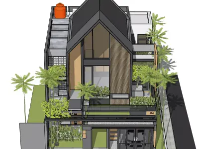 3D Model Japandi Minimalist Modern House Architecture 3D model