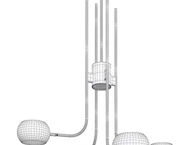 Bronzetto B TULIP CHANDELIER Low-poly 3D model