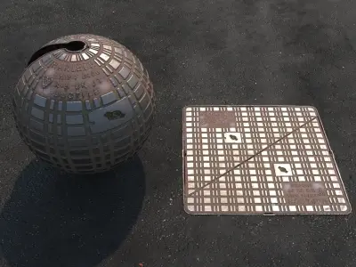 Manhole Covers Texture