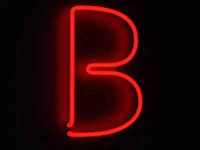 Neon Red Alphabet B 3D model