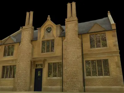 An English Village House or Town Hall 3D model