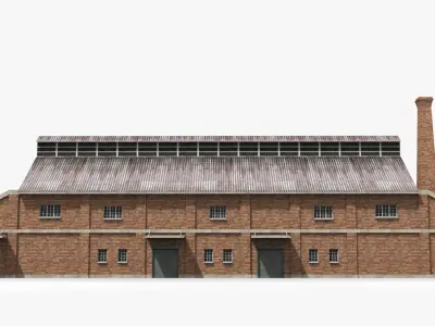 Factory xx13 Low-poly 3D model