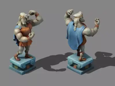 Disney main city - brawn sculpture 03 3D model