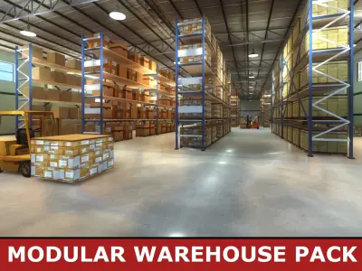 Big Warehouse Pack and Industrial Props Collection