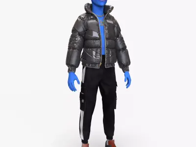 Alien Model with all the source files and textures Low-poly 3D model