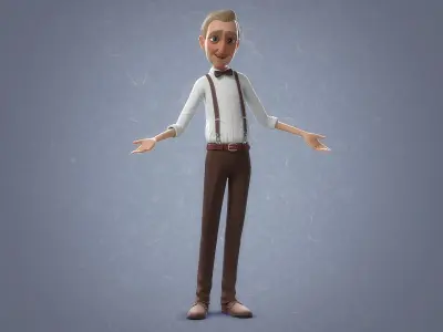  Cartoon Old Man Rigged 