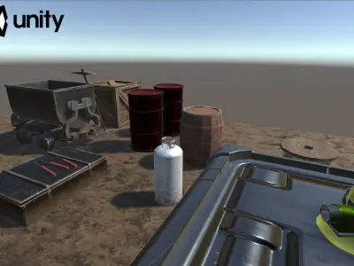 Mine Assets Pack Low-poly 3D model