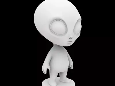 Cute Alien Figurine 3D Print Model 3D print model