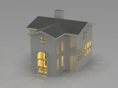 Christmas Light House 3D model