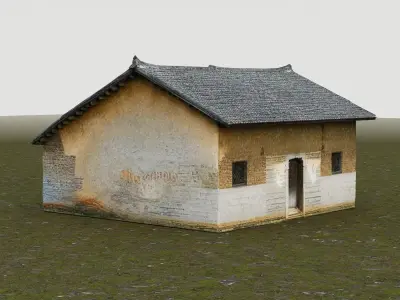 Traditional Rural Dwelling Low-poly 3D model