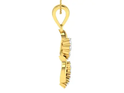 Solitaire Women Pendants 3dm STL FBX OBJ Render Details 3D print model purchase