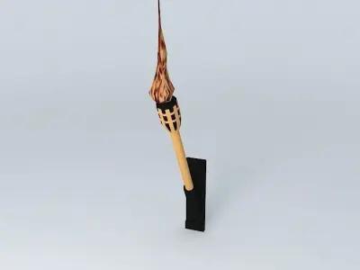 Bamboo torch 3D model