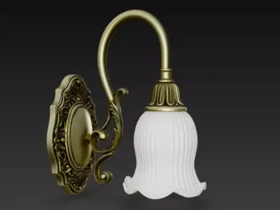 Vintage Wall Lamp PBR Game ready 3D model