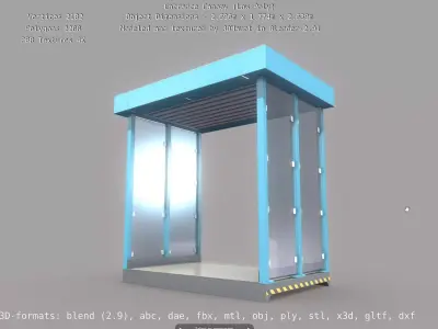 Entrance Canopy Low-Poly Version Low-poly 3D model