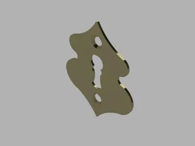 Gothic Cathedral Escutcheon Plate 3D model