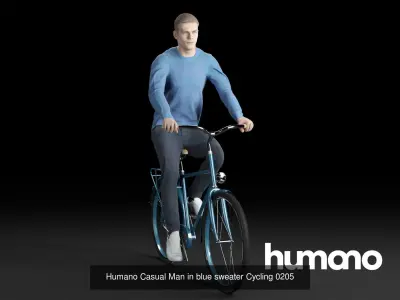 Humano 5-Pack - CASUAL - STREET - PEOPLE - 5x 3D models 02A