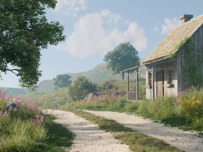 Road Village 3D model