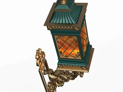 Classic Street Wall Light 0201 Low-poly 3D model