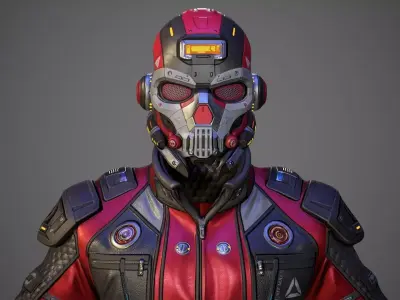 Sci Fi Clothing Pack 02 Low-poly 3D model