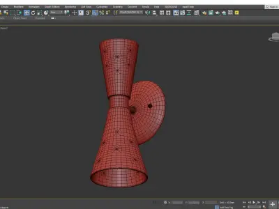 GALAXY SINGLE SCONCE Low-poly 3D model