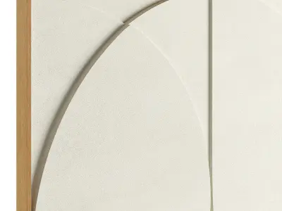 Circle bas-relief poster 3D model