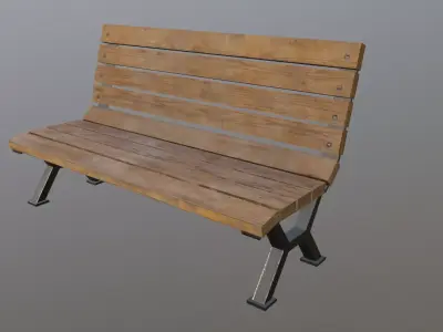 Park Bench  Low-poly 3D model