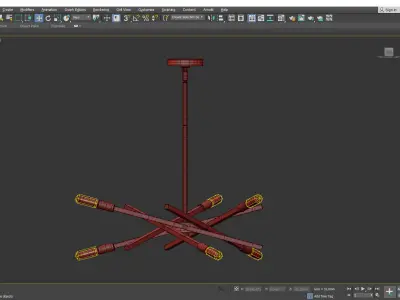 Archer Chandelier Low-poly 3D model