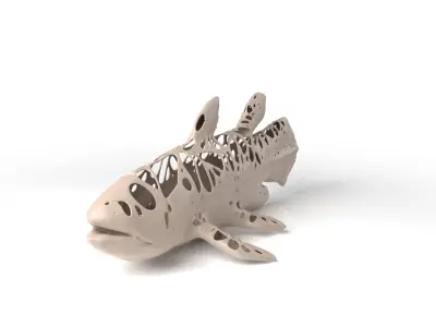 Coelacanth Dust Voronoi Low-poly 3D model