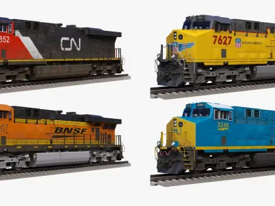  GE ES44AC Train Locomotive Set 