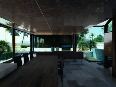 Casa Scene-villa-modern house 3D model 96