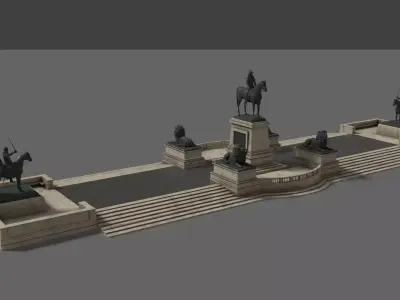 Ulysses S Grant Memorial Low-poly 3D model