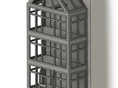 Glas City House - H0 Scale 3D print model