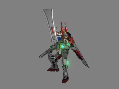 Attacker Gundam B 15 3D model