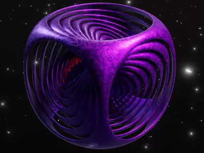 Abstract Cubic Animation Purple 3D model